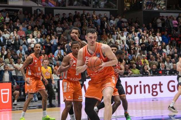easyCredit Basketball Bundesliga, Matchday 23, Niners Chemnitz Ratiopharm Ulm 15 04 2026 from 20 Copyright: xEHLxMedia MichelxKöhlerx 202602003-Niners Chemnitz-Ratiopharm Ulm_052