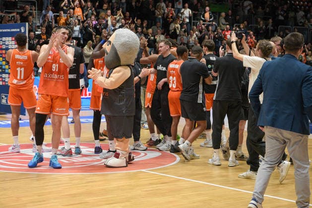 easyCredit Basketball Bundesliga, Matchday 23, Niners Chemnitz Ratiopharm Ulm 15 04 2026 from 20 Copyright: xEHLxMedia MichelxKöhlerx 202602003-Niners Chemnitz-Ratiopharm Ulm_062