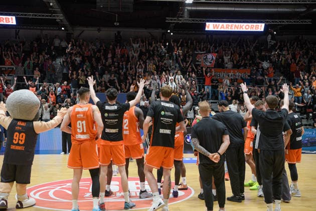 easyCredit Basketball Bundesliga, Matchday 23, Niners Chemnitz Ratiopharm Ulm 15 04 2026 from 20 Copyright: xEHLxMedia MichelxKöhlerx 202602003-Niners Chemnitz-Ratiopharm Ulm_064