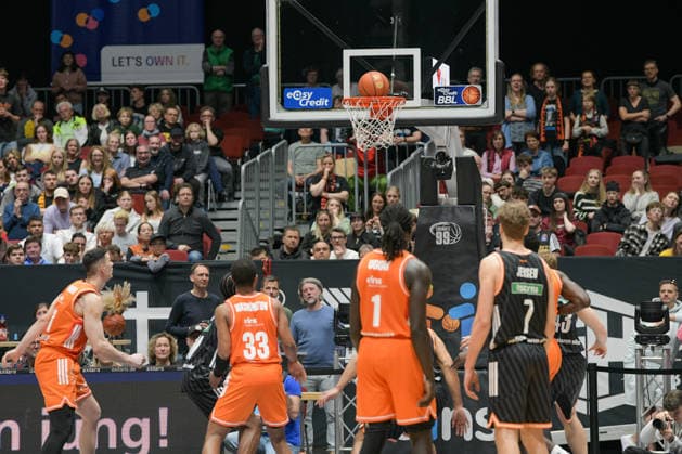 easyCredit Basketball Bundesliga, Matchday 23, Niners Chemnitz Ratiopharm Ulm 15 04 2026 from 20 Copyright: xEHLxMedia MichelxKöhlerx 202602003-Niners Chemnitz-Ratiopharm Ulm_068