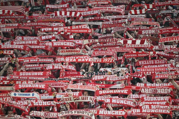 Bayern Munich v Real Madrid - UEFA Champions League Quarter-final MUNICH, GERMANY - APRIL 15: Fans chant during the UEFA Champions League 2025 26 Quarter-Final Second Leg match between FC Bayern Munich and Real Madrid CF at Football Arena Munich on April 15, 2026 in Munich, Germany. Halil Sagirkaya Anadolu Munich Turkey. Editorial use only. Please get in touch for any other usage.  Copyright: x2026xAnadoluxHalilxSagirkayax