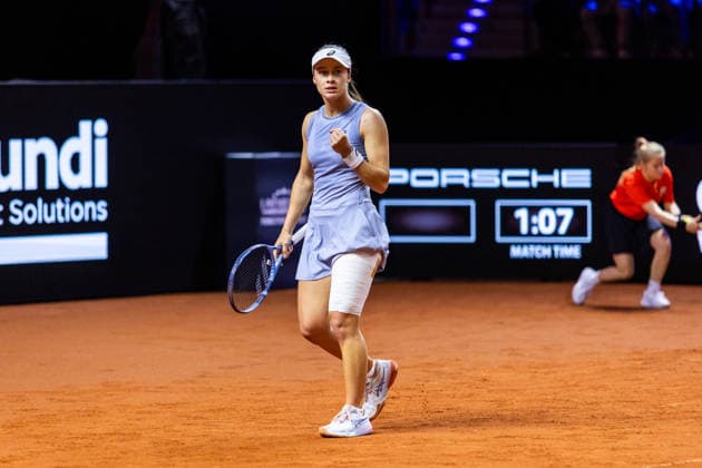 15 04 26 Porsche Tennis Grand Prix Stuttgart Germany, Stuttgart, 15 04 2026, Tennis, Porsche Tennis Grand Prix Stuttgart Zeynep Sönmez Turkey , cheering