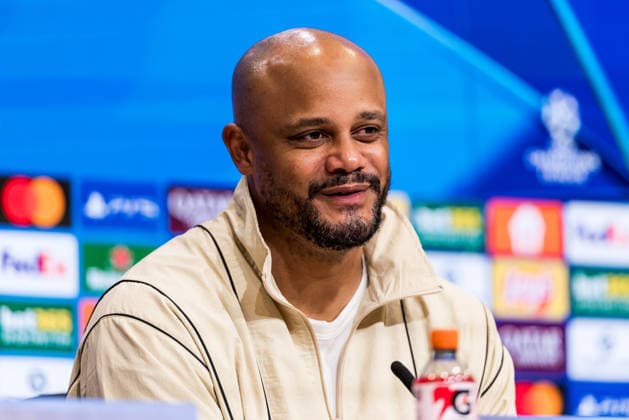 MUNICH, GERMANY - APRIL 15: Vincent Kompany (Head Coach FC Bayern Muenchen) during post game press conference, PK, Pressekonferenz after the UEFA Champions League match between FC Bayern Muenchen vs. Real Madrid at Allianz Arena on the second leg of quarter finals of the UEFA Champions League on April 15, 2026 in Munich, Germany. Bavaria Germany Copyright: xSteffiexWunderlx
