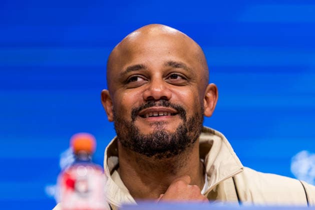 MUNICH, GERMANY - APRIL 15: Vincent Kompany (Head Coach FC Bayern Muenchen) during post game press conference, PK, Pressekonferenz after the UEFA Champions League match between FC Bayern Muenchen vs. Real Madrid at Allianz Arena on the second leg of quarter finals of the UEFA Champions League on April 15, 2026 in Munich, Germany. Bavaria Germany Copyright: xSteffiexWunderlx