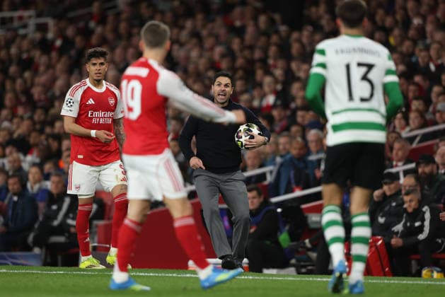 Mikel Arteta (Arsenal manager) at the Arsenal v Sporting Club Portugal UEFA Champions League match, at the Emirates Stadium, London, UK on 15th April, 2026. 