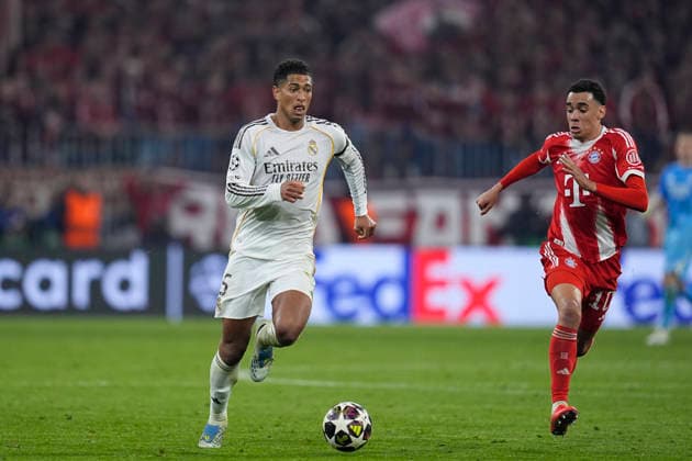 April 15, 2026, Munich, Bavaria, Germany: Jude Bellingham of Real Madrid CF in action during the UEFA Champions League 2025 26 Quarter-Final Second Leg match between FC Bayern MoÂ¼nchen and Real Madrid CF at Allianz Arena on April 15, 2026 in Munich, Germany. FC Bayern Munich V Real Madrid CF - UEFA Champions League 2025 26 Quarter-Final Second Leg  - ZUMAa181 20260415_zaa_a181_322 Copyright: xDennisxAgyemanx