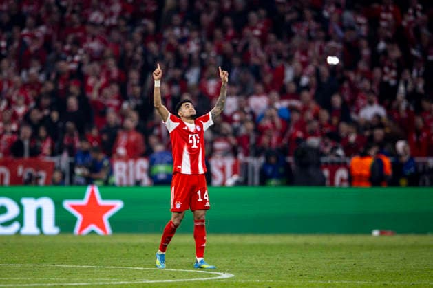 Luis Diaz seen during UEFA Champions League quarterfinal game between teams of FC Bayern Munich and Real Madrid CF at Allianz Arena Germany (Grzegorz Wajda Ball Raw Images) Munich Allianz Arena Germany Copyright: xGrzegorzxWajdax grzegorzwajda_uclquarterfinalbayernreal2526__515