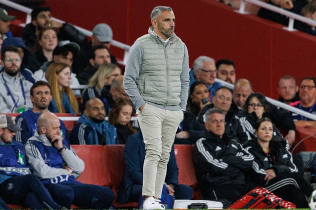Rui Borges seen during UEFA Champions League quarterfinal game between teams of Arsenal FC and Sporting CP at Emirates Stadium (Maciej Rogowski Ball Raw Images) London Emirates Stadium United Kingdom Copyright: xMaciejxRogowskix MaciejRogowskiArsenalSporting2526331