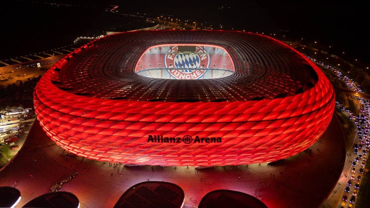Bayern Munich v Real Madrid, UEFA Champions League General aerial stadium view outside the Allianz Arena after the Bayern Munich v Real Madrid UEFA Quarter-Final 2nd-Leg Champions League match at Allianz Arena, Munich, Germany on 15 April 2026 Credit: Ian Stephen Every Second Media Editorial use only. All images are copyright Every Second Media Limited. No images may be reproduced without prior permission. Copyright: xIMAGO EveryxSecondxMediax ESM-1914-0077 IanxStephenx xEveryxSecondxMediax