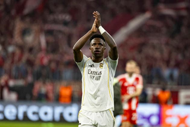FOOTBALL : Bayer de Munich - Real Madrid - UEFA Champions League - Allianz Arena - 15 04 2026 vinicius jr 7  Copyright: xelyxandroxcegarrax