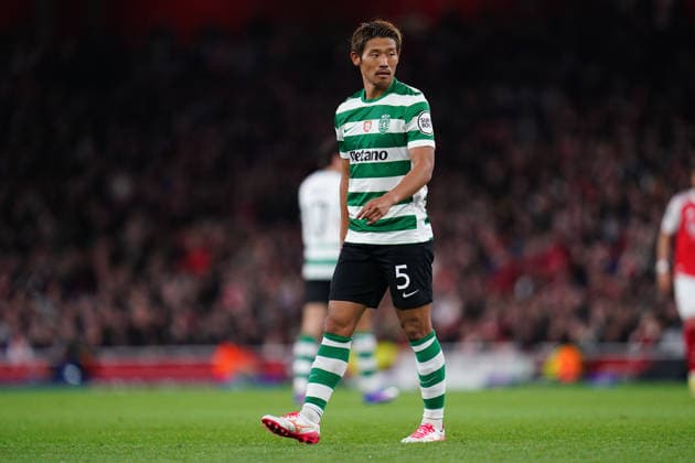 UEFA Champions League Quarter Finals Arsenal v Sporting CP Hidemasa Morita of Sporting CP during the UEFA Champions League Quarter Finals match Arsenal vs Sporting CP at Arsenal stadium, London, United Kingdom on 15 April 2026 (Photo by Harvey Murphy News Images) Copyright: xHarveyxMurphy NewsxImagesx