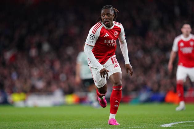 UEFA Champions League Quarter Finals Arsenal v Sporting CP Eberechi Eze of Arsenal during the UEFA Champions League Quarter Finals match Arsenal vs Sporting CP at Arsenal stadium, London, United Kingdom on 15 April 2026 (Photo by Harvey Murphy News Images) Copyright: xHarveyxMurphy NewsxImagesx