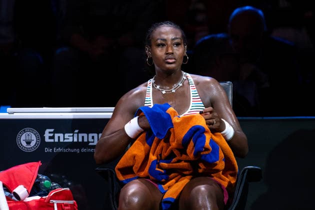 Alycia Parks USA in the picture, Alycia Parks USA vs Noma Noha Akugue Germany , 1 round, GER, Porsche Tennis Grand Prix Stuttgart, WTA 500, 15 04 2026 GER, Porsche Tennis Grand Prix Stuttgart, WTA 500, 15 04 2026 Stuttgart Copyright: xEibner-Pressefoto Memmlerx EP_MMR