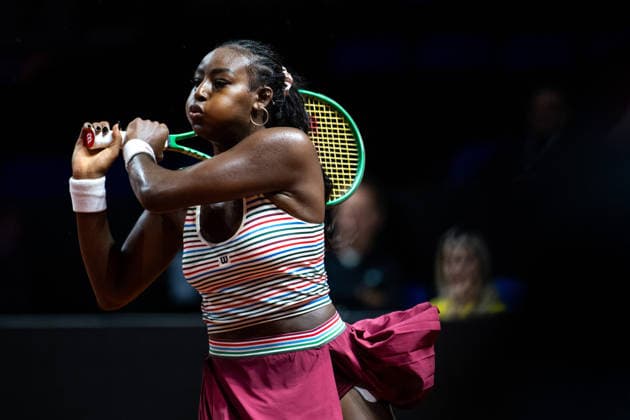 Alycia Parks USA in the picture, Alycia Parks USA vs Noma Noha Akugue Germany , 1 round, GER, Porsche Tennis Grand Prix Stuttgart, WTA 500, 15 04 2026 GER, Porsche Tennis Grand Prix Stuttgart, WTA 500, 15 04 2026 Stuttgart Copyright: xEibner-Pressefoto Memmlerx EP_MMR