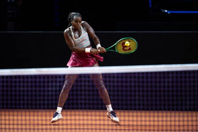 Alycia Parks USA in the picture, Alycia Parks USA vs Noma Noha Akugue Germany , 1 round, GER, Porsche Tennis Grand Prix Stuttgart, WTA 500, 15 04 2026 GER, Porsche Tennis Grand Prix Stuttgart, WTA 500, 15 04 2026 Stuttgart Copyright: xEibner-Pressefoto Memmlerx EP_MMR