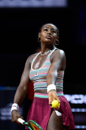 Alycia Parks USA in the picture, Alycia Parks USA vs Noma Noha Akugue Germany , 1 round, GER, Porsche Tennis Grand Prix Stuttgart, WTA 500, 15 04 2026 GER, Porsche Tennis Grand Prix Stuttgart, WTA 500, 15 04 2026 Stuttgart Copyright: xEibner-Pressefoto Memmlerx EP_MMR