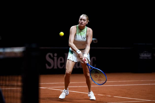 Fanny Stollar Hungary pictured, quarter-finals doubles, GER, Porsche Tennis Grand Prix Stuttgart, WTA 500, 15 04 2026 GER, Porsche Tennis Grand Prix Stuttgart, WTA 500, 15 04 2026 Stuttgart Copyright: xEibner-Pressefoto Memmlerx EP_MMR