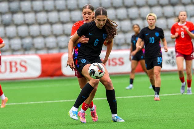 Football Europe UEFA U19 European Championship Women 2026 Qualification, 15 04 2026 Switzerland U19 Women vs England U19 Women Stadium Tissot Arena Biel Bienne, Switzerland Cecily Wellesley Smith England, 6 Biel Bienne Tissot Arena Bern Switzerland Copyright: xAmiirxAmedjouax