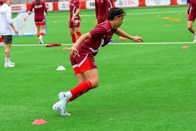 Football Europe UEFA U19 European Championship Women 2026 Qualification, 15 04 2026 Switzerland U19 Women vs England U19 Women Stadium Tissot Arena Biel Bienne, Switzerland Emanuela Pfister Switzerland, 9 Biel Bienne Tissot Arena Bern Switzerland Copyright: xAmiirxAmedjouax