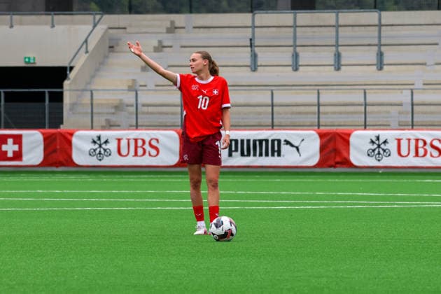 Football Europe UEFA U19 European Championship Women 2026 Qualification, 15 04 2026 Switzerland U19 Women vs England U19 Women Stadium Tissot Arena Biel Bienne, Switzerland Giorgia Bianchi Switzerland, 10 Biel Bienne Tissot Arena Bern Switzerland Copyright: xAmiirxAmedjouax