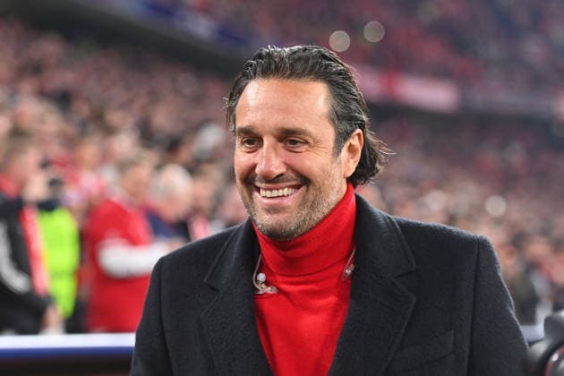 Luca TONI, single picture,cropped single motif,portrait,portrait,portrait Football Champions League,season 2025 26, quarterfinal FC Bayern Muenchen Real Madrid 4 3 on 15 04 2026 A L L I A N Z A R E N A