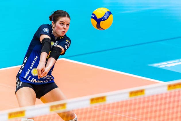 15 04 2026, GER, Volleyball, 1 Bl, Women, Season 25 26, Final PlayOff Best of 5 , VfB 91 Suhl Lotto Thueringen Dresdner SC Emma Sambale VfB 91 Suhl Lotto Thueringen 98527 Suhl Sporthalle Wolfsgrube Thüringen Germany