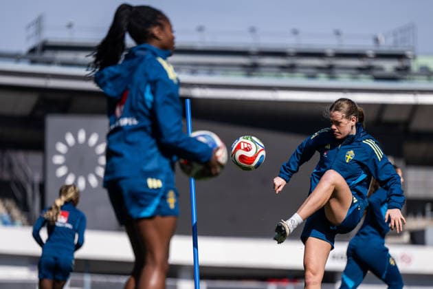 260416 Sofia Reidy of the Swedish women s national football team during a training session on April 16, 2026 in Gothenburg Photo Mathias Bergeld BILDBYRAN code MB MB1364 fotboll football soccer fotball vm kval kval fifa womens world cup qualifier qualifier träning practice training sverige sweden dam bbeng women kvinner  Copyright: MATHIASxBERGELD BB260416MB012