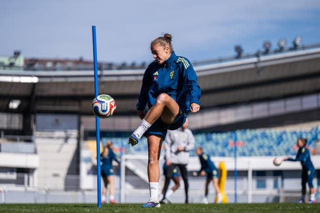 260416 Filippa Angeldahl of the Swedish women s national football team during a training session on April 16, 2026 in Gothenburg Photo Mathias Bergeld BILDBYRAN code MB MB1364 fotboll football soccer fotball vm kval kval fifa womens world cup qualifier qualifier träning practice training sverige sweden dam bbeng women kvinner  Copyright: MATHIASxBERGELD BB260416MB013