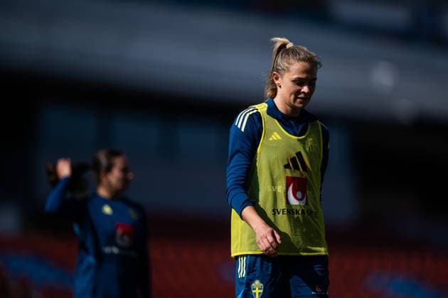 260416 Fridolina Rolfö of the Swedish women s national football team during a training session on April 16, 2026 in Gothenburg Photo Mathias Bergeld BILDBYRAN code MB MB1364 fotboll football soccer fotball vm kval kval fifa womens world cup qualifier qualifier träning practice training sverige sweden dam bbeng women kvinner  Copyright: MATHIASxBERGELD BB260416MB040