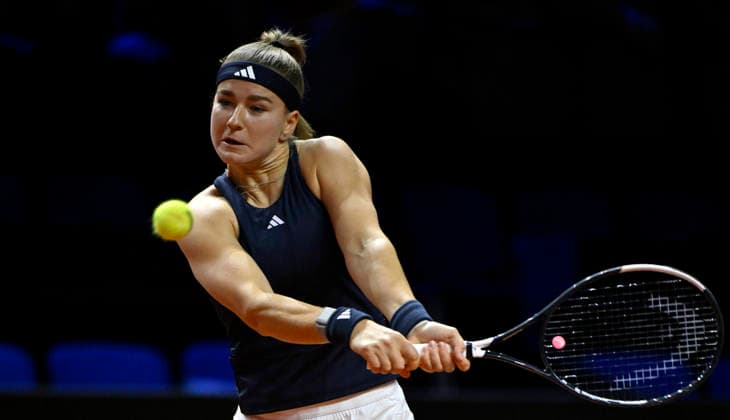 Karolina Muchova CZE Action Tennis Ladies Porsche Cup Porsche Tennis Grand Prix GP Stuttgart 2026 Porsche Arena 11 19 04 2026 DFL REGULATIONS PROHIBIT ANY USE OF PHOTOGRAPHS AS IMAGE SEQUENCES AND OR QUASI VIDEO Tennis Ladies Porsche Cup Porsche Tennis Grand Prix GP Stuttgart 2026