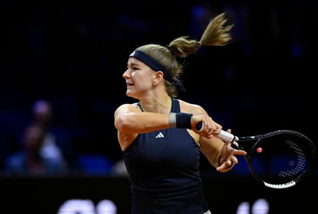Karolina Muchova CZE Action Tennis Ladies Porsche Cup Porsche Tennis Grand Prix GP Stuttgart 2026 Porsche Arena 11 19 04 2026 DFL REGULATIONS PROHIBIT ANY USE OF PHOTOGRAPHS AS IMAGE SEQUENCES AND OR QUASI VIDEO Tennis Ladies Porsche Cup Porsche Tennis Grand Prix GP Stuttgart 2026