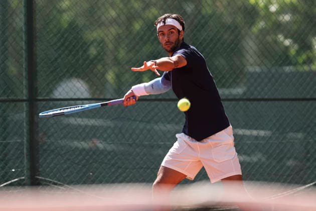 April 16, 2026, Barcelona, Barcelona, Spain: Lorenzo Musetti of Italy during training on Day 6 of the Barcelona Open Banc Sabadell - Conde Godo 2026 Day 6 at Real Club de Tenis Barcelona on April 16, 2026 in Barcelona, Spain. Barcelona Spain - ZUMAa181 20260416_zaa_a181_017 Copyright: xJavierxBorregox