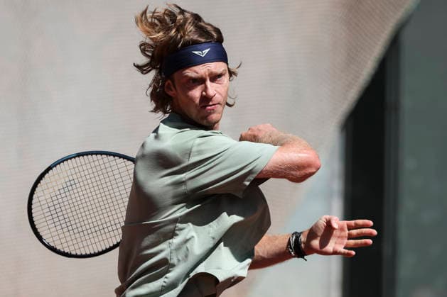 April 16, 2026, Barcelona, Barcelona, Spain: Andrey Rublev of Russia during training on Day 6 of the Barcelona Open Banc Sabadell - Conde Godo 2026 Day 6 at Real Club de Tenis Barcelona on April 16, 2026 in Barcelona, Spain. Barcelona Spain - ZUMAa181 20260416_zaa_a181_018 Copyright: xJavierxBorregox