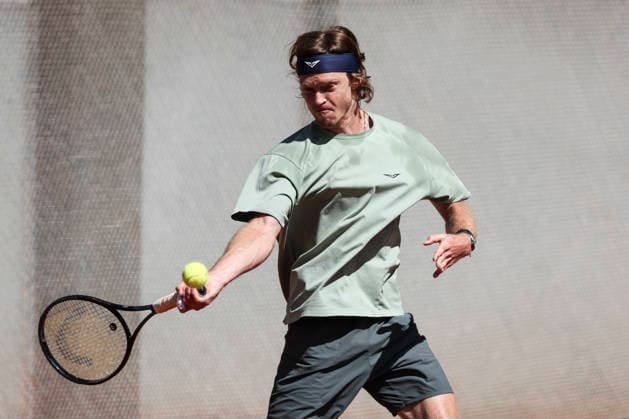 April 16, 2026, Barcelona, Barcelona, Spain: Andrey Rublev of Russia during training on Day 6 of the Barcelona Open Banc Sabadell - Conde Godo 2026 Day 6 at Real Club de Tenis Barcelona on April 16, 2026 in Barcelona, Spain. Barcelona Spain - ZUMAa181 20260416_zaa_a181_021 Copyright: xJavierxBorregox