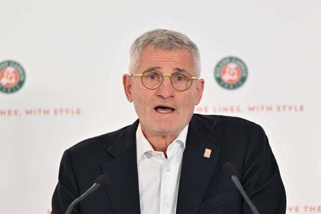 Roland Garros 2026 pre-tournament press conference, PK, Pressekonferenz PARIS, FRANCE - APRIL 16: President of French Tennis Federation FFT Gilles Moretton speaks during the pre-tournament press conference at the Roland Garros Stadium in Paris, France on April 16, 2026. Mustafa Yalcin Anadolu Paris France. Editorial use only. Please get in touch for any other usage.  Copyright: x2026xAnadoluxMustafaxYalcinx