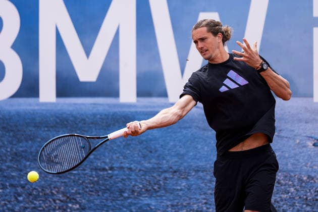 MUNICH, GERMANY - APRIL 16: Alexander Zverev (GER) training during the BMW Open by Bitpanda at MTTC Iphitos on April 16, 2026 in Munich, Germany. Bavaria Germany Copyright: xSteffiexWunderlx