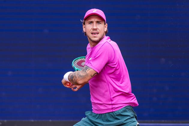 MUNICH, GERMANY - APRIL 16: Alex Molcan (SVK) during the BMW Open by Bitpanda Singles match between Daniel Altmaier (GER) vs Alex Molcan (SVK) at MTTC Iphitos on April 16, 2026 in Munich, Germany. Bavaria Germany Copyright: xSteffiexWunderlx
