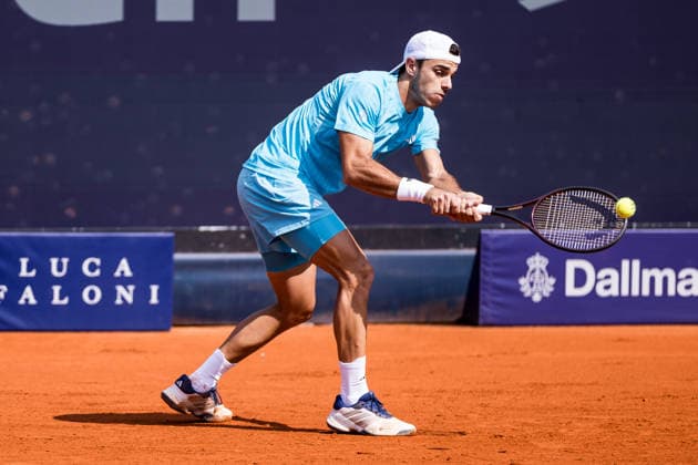 MUNICH, GERMANY - APRIL 16: Francisco Cerundolo (ARG) during the BMW Open by Bitpanda Singles match between Botic van de Zandschulp (NED) vs Francisco Cerundolo (ARG) at MTTC Iphitos on April 16, 2026 in Munich, Germany. Bavaria Germany Copyright: xSteffiexWunderlx