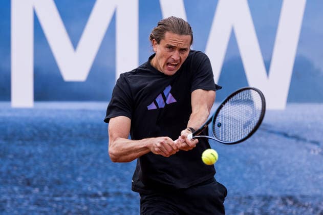 MUNICH, GERMANY - APRIL 16: Alexander Zverev (GER) training during the BMW Open by Bitpanda at MTTC Iphitos on April 16, 2026 in Munich, Germany. Bavaria Germany Copyright: xSteffiexWunderlx