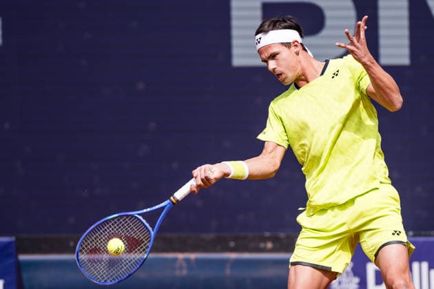 MUNICH, GERMANY - APRIL 16: Daniel Altmaier (GER) during the BMW Open by Bitpanda Singles match between Daniel Altmaier (GER) vs Alex Molcan (SVK) at MTTC Iphitos on April 16, 2026 in Munich, Germany. Bavaria Germany Copyright: xSteffiexWunderlx