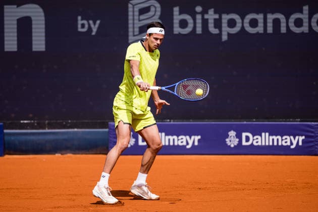 MUNICH, GERMANY - APRIL 16: Daniel Altmaier (GER) during the BMW Open by Bitpanda Singles match between Daniel Altmaier (GER) vs Alex Molcan (SVK) at MTTC Iphitos on April 16, 2026 in Munich, Germany. Bavaria Germany Copyright: xSteffiexWunderlx