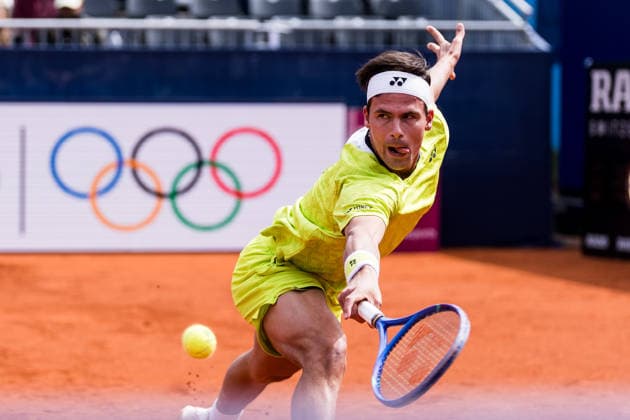 MUNICH, GERMANY - APRIL 16: Daniel Altmaier (GER) during the BMW Open by Bitpanda Singles match between Daniel Altmaier (GER) vs Alex Molcan (SVK) at MTTC Iphitos on April 16, 2026 in Munich, Germany. Bavaria Germany Copyright: xSteffiexWunderlx