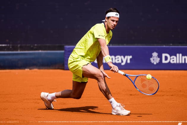MUNICH, GERMANY - APRIL 16: Daniel Altmaier (GER) during the BMW Open by Bitpanda Singles match between Daniel Altmaier (GER) vs Alex Molcan (SVK) at MTTC Iphitos on April 16, 2026 in Munich, Germany. Bavaria Germany Copyright: xSteffiexWunderlx