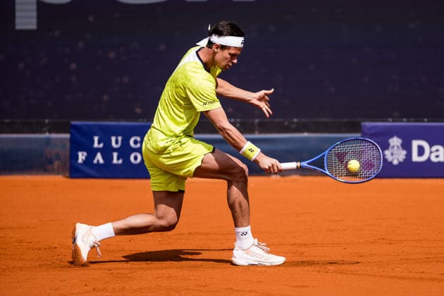 MUNICH, GERMANY - APRIL 16: Daniel Altmaier (GER) during the BMW Open by Bitpanda Singles match between Daniel Altmaier (GER) vs Alex Molcan (SVK) at MTTC Iphitos on April 16, 2026 in Munich, Germany. Bavaria Germany Copyright: xSteffiexWunderlx