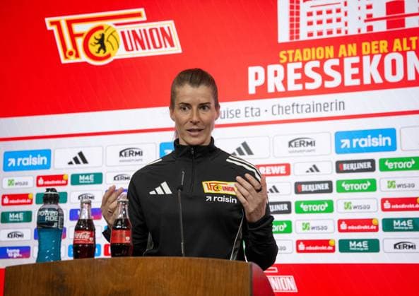 Fußball, Herren, Saison 2025 2026, 1. Bundesliga, 1. FC Union Berlin, Pressekonferenz, Trainerin Marie-Louise Eta (1. FC Union Berlin), 16.04. 2026, *** Soccer, Men, Season 2025 2026, 1 Bundesliga, 1 FC Union Berlin, Press conference, Coach Marie Louise Eta 1 FC Union Berlin , 16 04 2026, Copyright: xMatthiasxKochx