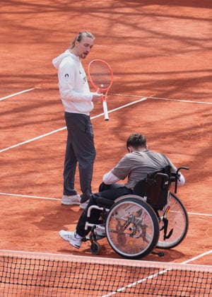 Niklas Hoefken, DTB Wheelchair Tennis Inkusionl Training Copyright: xJuergenxHasenkopfx