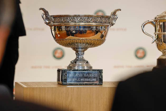 April 16, 2026, Paris, Paris, France: MenÃ¢â‚¬â ¢s trophy during the press conference, PK, Pressekonferenz of the tennis Grand Slam of Roland Garros 2026, at Roland Garros Stadium - on April 16 2026 .Paris - France Paris France - ZUMAb253 20260416_zsp_b253_011 Copyright: xLoicxBaratouxx