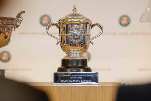 April 16, 2026, Paris, Paris, France: WoomenÃ¢â‚¬â ¢s trophy during the press conference, PK, Pressekonferenz of the tennis Grand Slam of Roland Garros 2026, at Roland Garros Stadium - on April 16 2026 .Paris - France Paris France - ZUMAb253 20260416_zsp_b253_008 Copyright: xLoicxBaratouxx