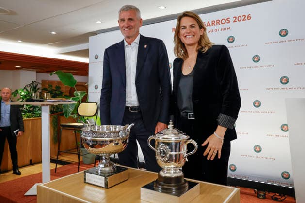 April 16, 2026, Paris, Paris, France: Gilles MORETTON President of FFT and Amo lie MAURESMO Director of the Roland Garros tournament during the press conference, PK, Pressekonferenz of the tennis Grand Slam of Roland Garros 2026, at Roland Garros Stadium - on April 16 2026 .Paris - France Paris France - ZUMAb253 20260416_zsp_b253_021 Copyright: xLoicxBaratouxx