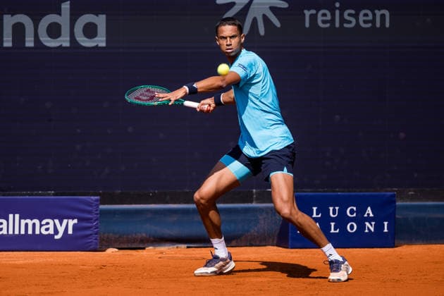 MUNICH, GERMANY - APRIL 16: Gabriel Diallo (CAN) during the BMW Open by Bitpanda Singles match between Alexander Zverev (GER) vs Gabriel Diallo (CAN) at MTTC Iphitos on April 16, 2026 in Munich, Germany. Bavaria Germany Copyright: xSteffiexWunderlx